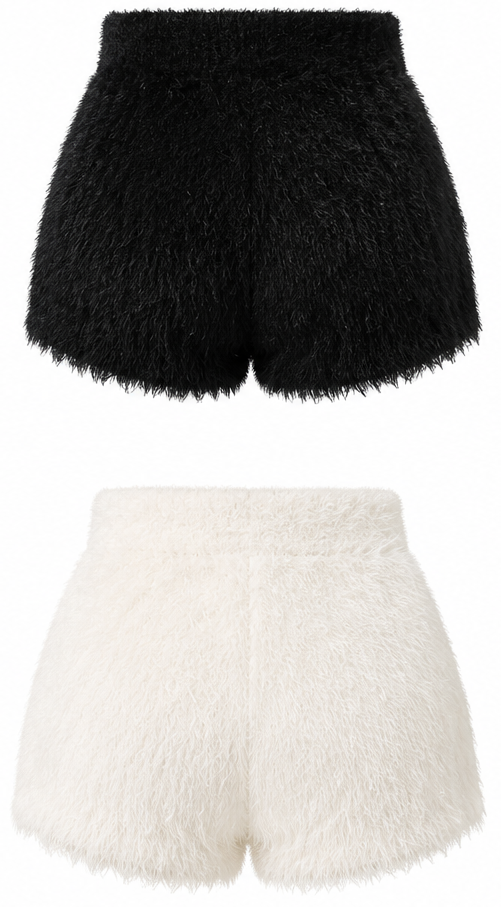 Noir Velour Shorts